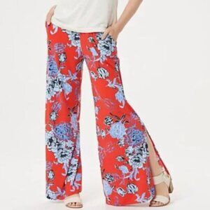 G.I.L.I  Floral Slit Palazzo Beach Jet Setter Pant X Large